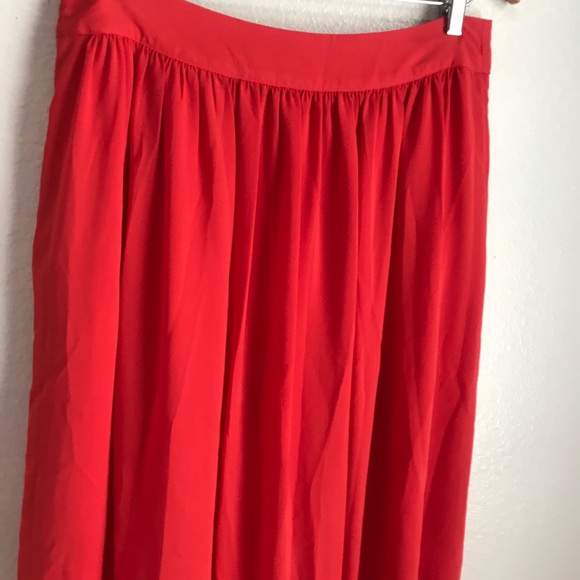 ‼️SOLD‼️Banana Republic Sheer Maxi Red Skirt - Picture 4 of 8
